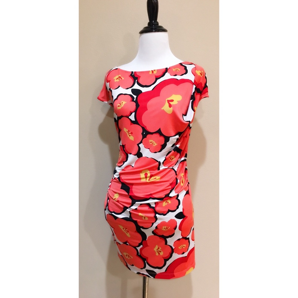 Grayson Floral Ruched Bandage Tunic or Mini Dress
